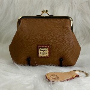 Dooney & Bourke Brown Leather Coin Purse/keychain. (NWT)